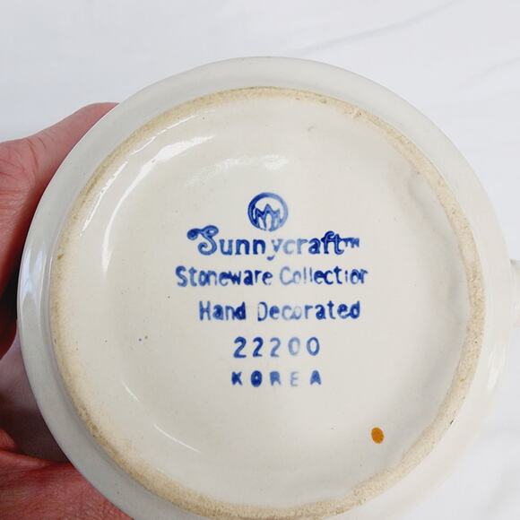 Vintage Sunnycraft  Korea Yellow & Orange Flowers Wide Coffee- Tea  Mug - Picture 7 of 10